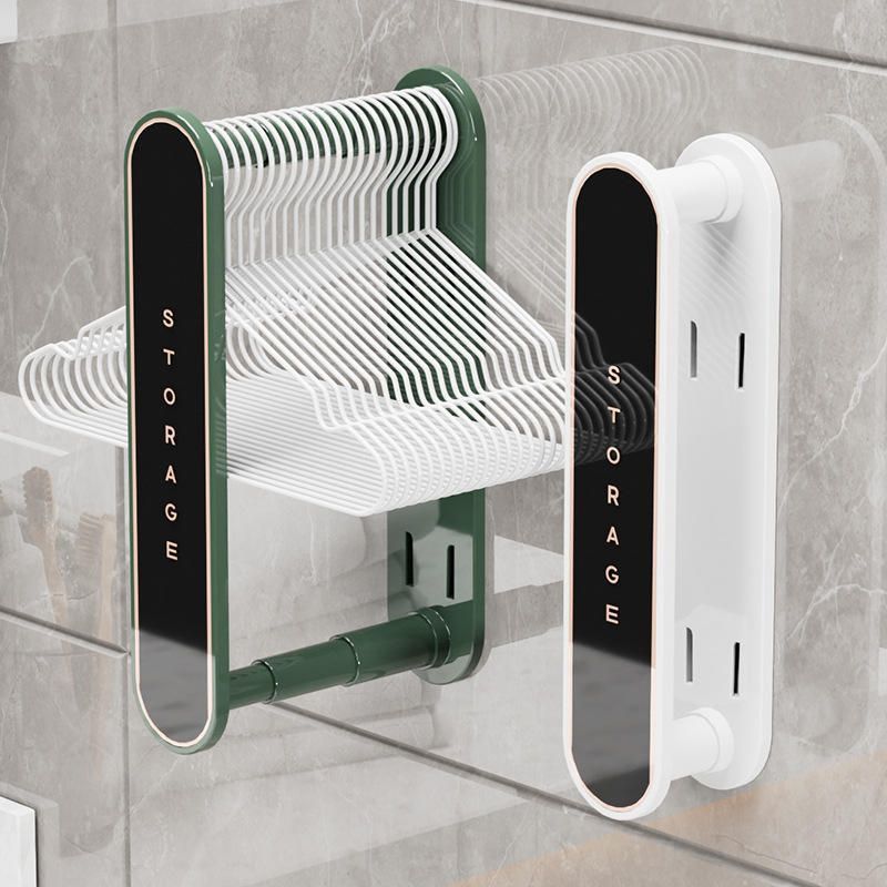 2 Pack Closet Organizers Clothes Hanger Storage Rack Retractable Balcony Organizer
