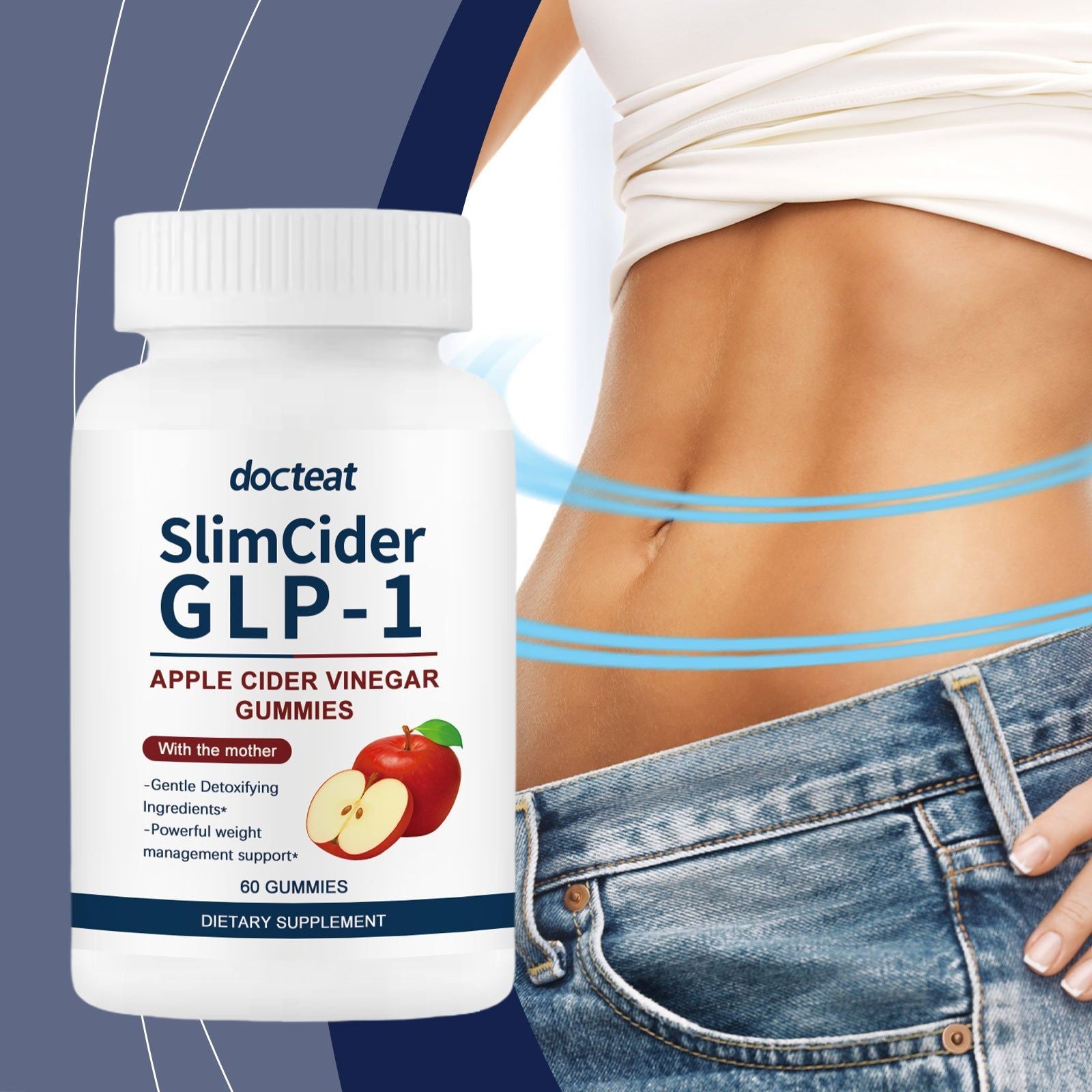 Boost Your Body Care with Apple Cider Vinegar Gummies, Support Blood Sugar Balance ,60pcs