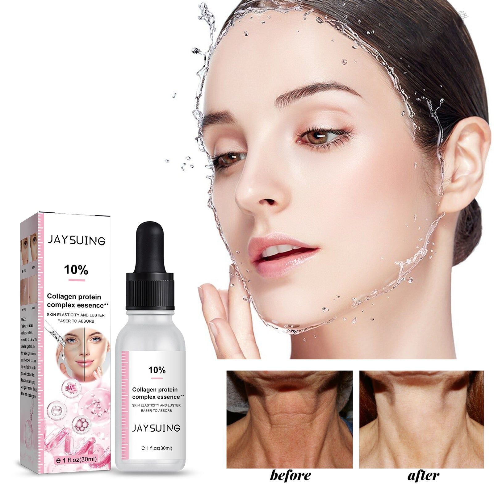 Collagen Serum, Shrink Pores, Moisturize Tighten Skin, Anti-Aging, Glow ,30ml