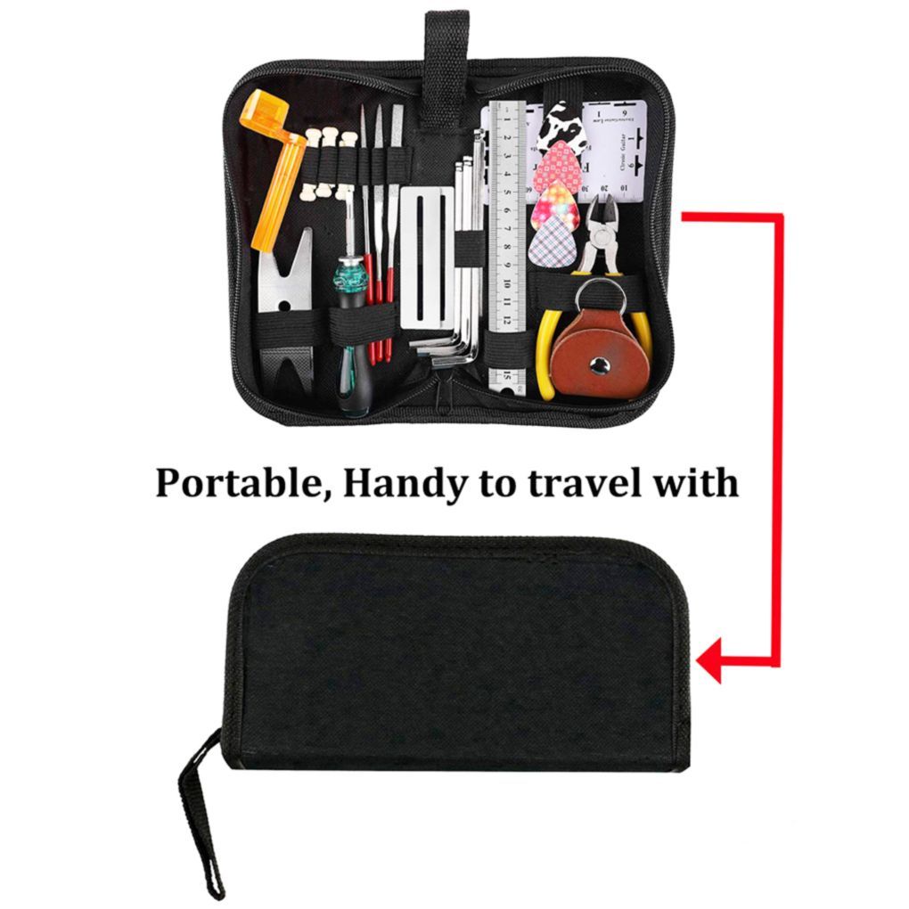 26PCS Guitar Repair Tool Kit Maintenance Cleaning Tool Kit Accessories Kit