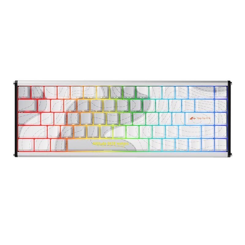 Ajazz ALUX68 MAX RGB Wired Keyboard Snow Bottel