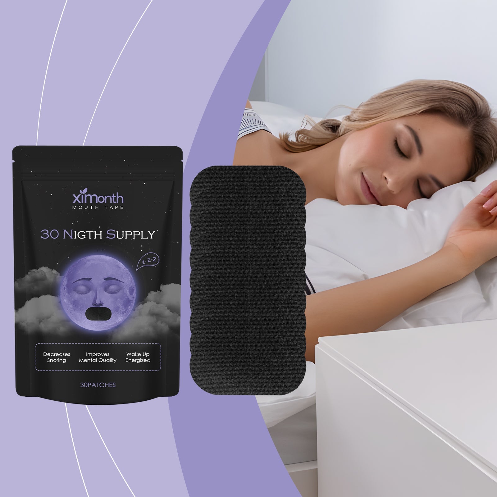 Anti-Snoring Sleep Patch, Body Care, Breathable, Comfortable Night Sleep, Snoring Relief ,30pcs
