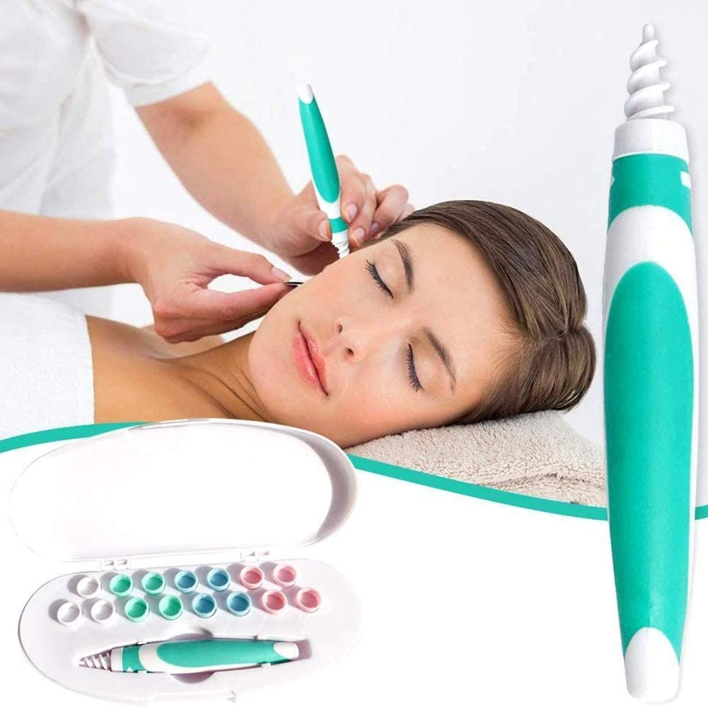 Ear Wax Removal Kit Ear Cleaning Spiral Swab With 15 Soft Replacement Tips Ear Care Tool
