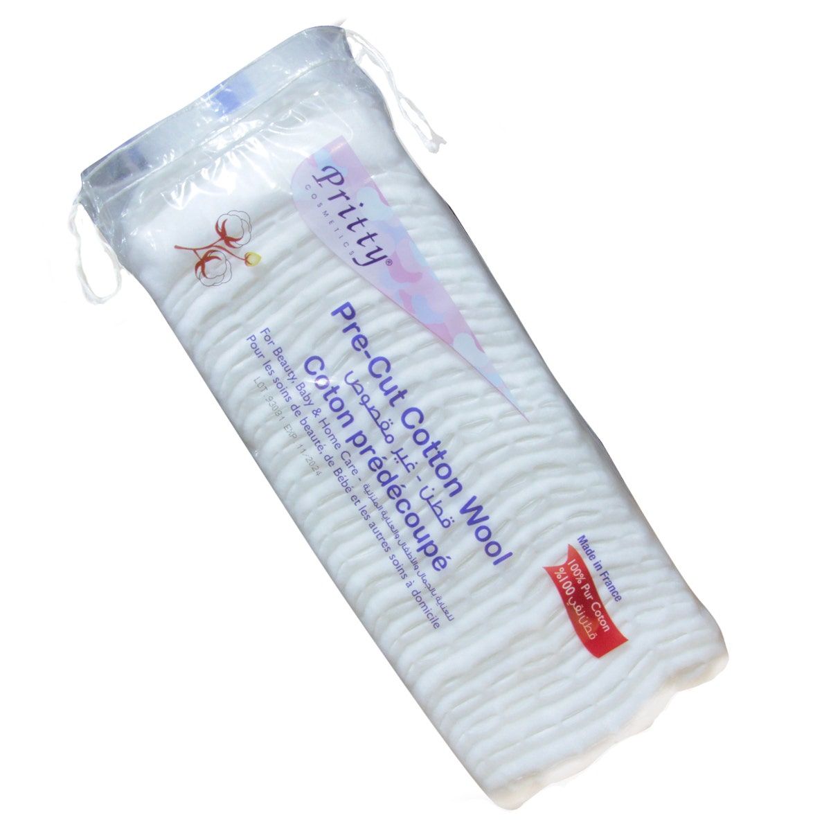 Pritty Precut Cotton Wool, 100gm