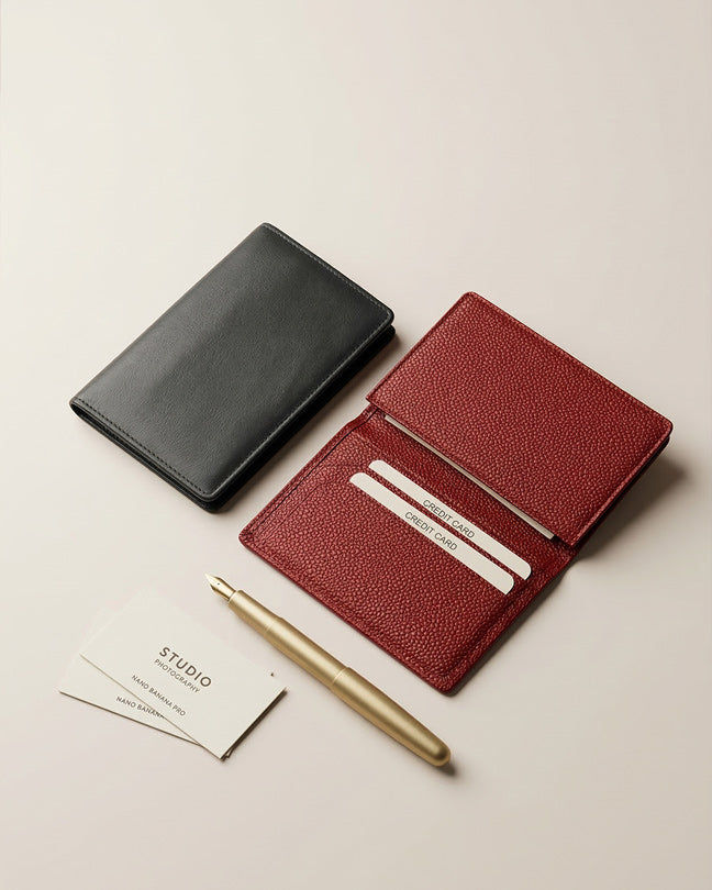 CLAREA Slim Leather Card Holder 11.8x8 cm