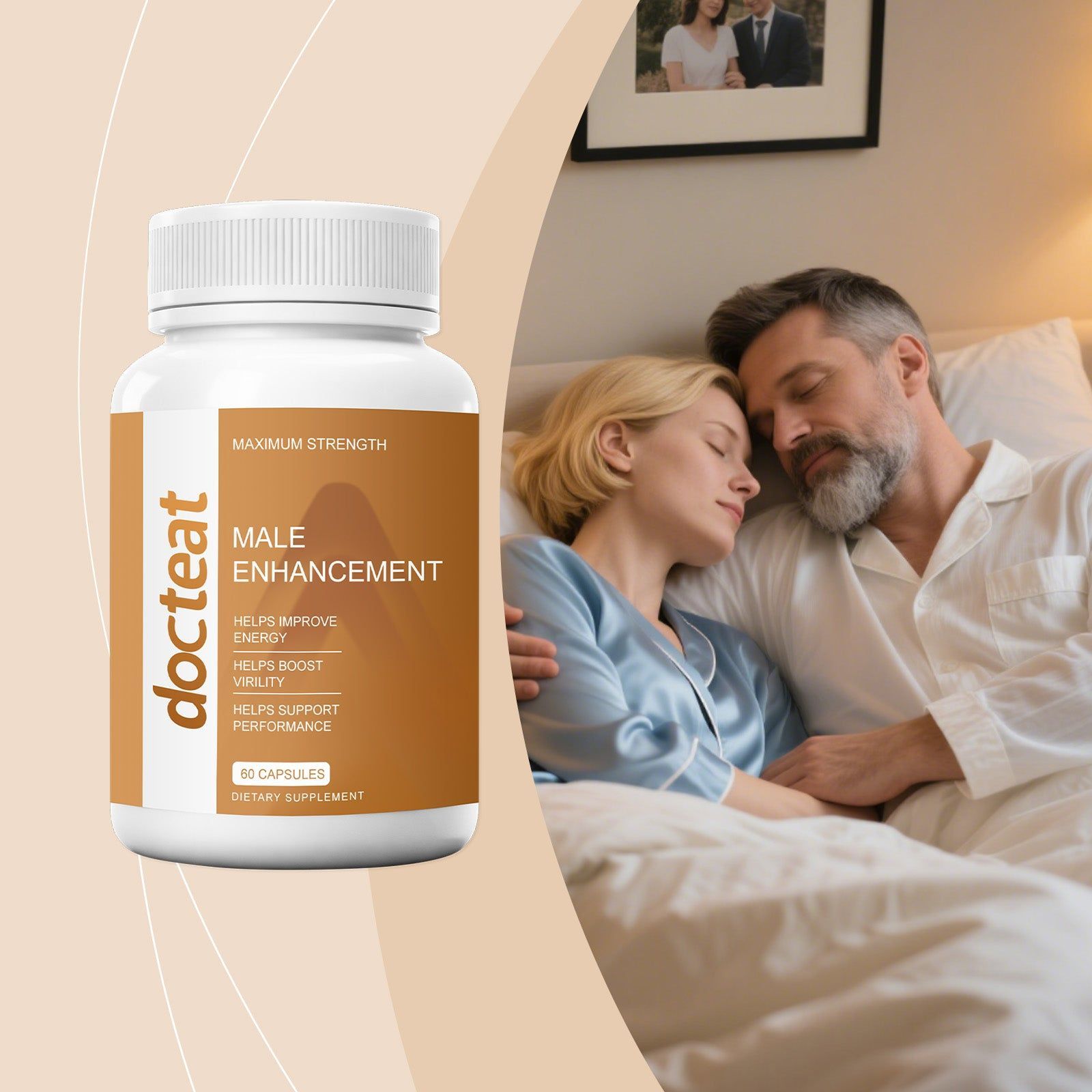 Boost Male Vitality Support Capsules, Enhance Endurance, Natural Male Care ,60 capsules