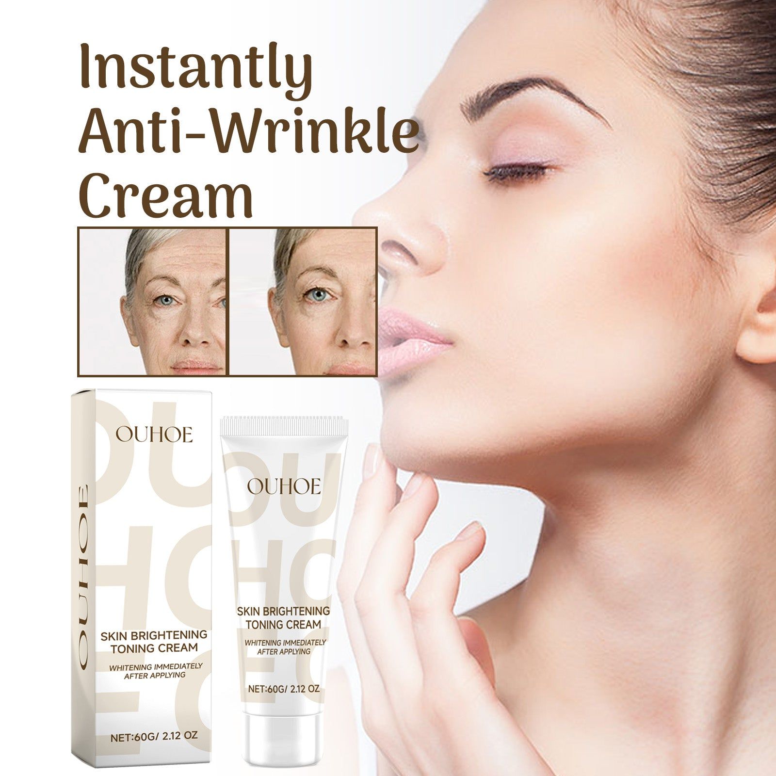 Glow Up Brightening Cream, Anti-Aging, Hydrating, Reduces Fine Lines, Radiant Skin ,60g
