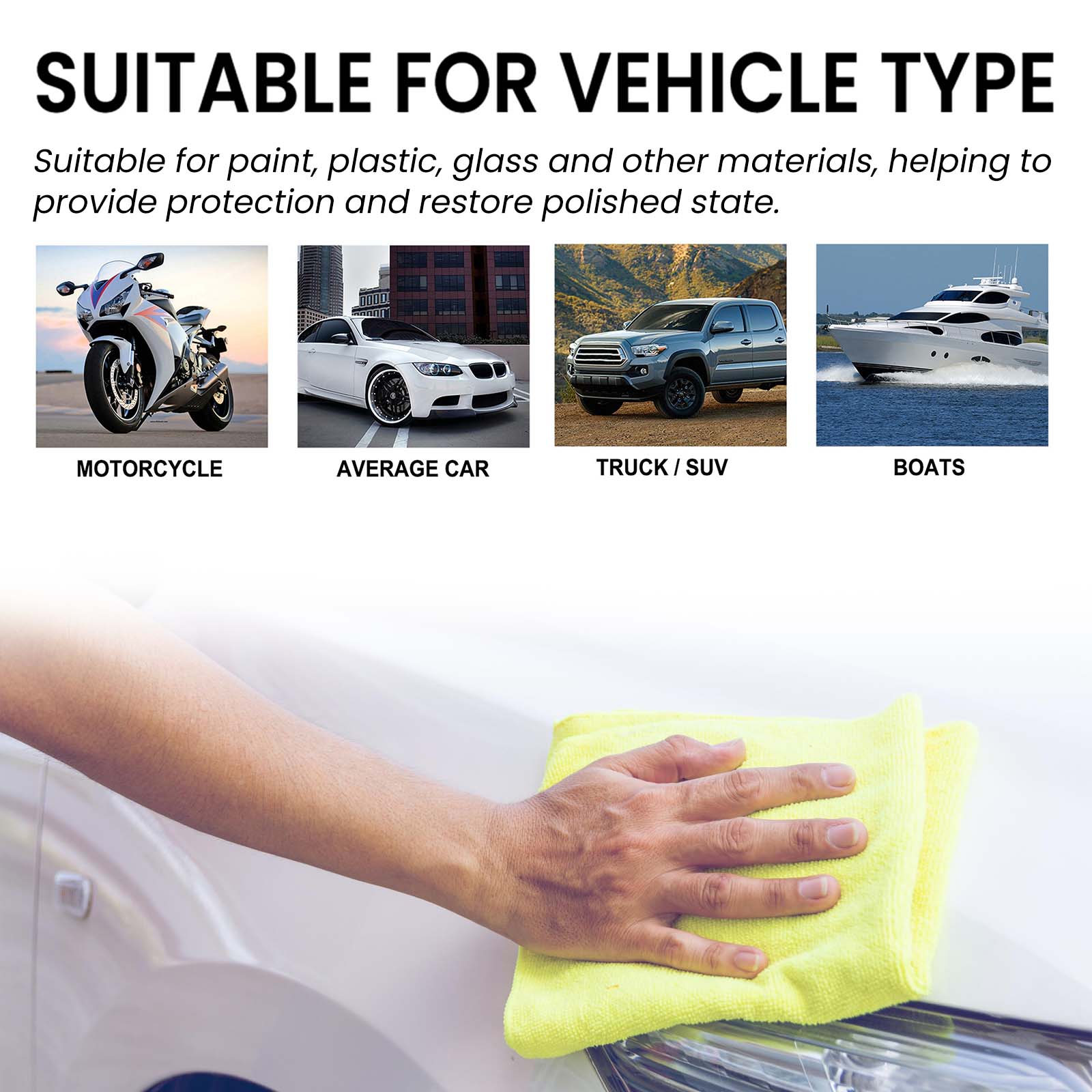 Car Reconditioning Nano Coating, Hydrophobic Crystal Polish, Long-Lasting Shine ,1set