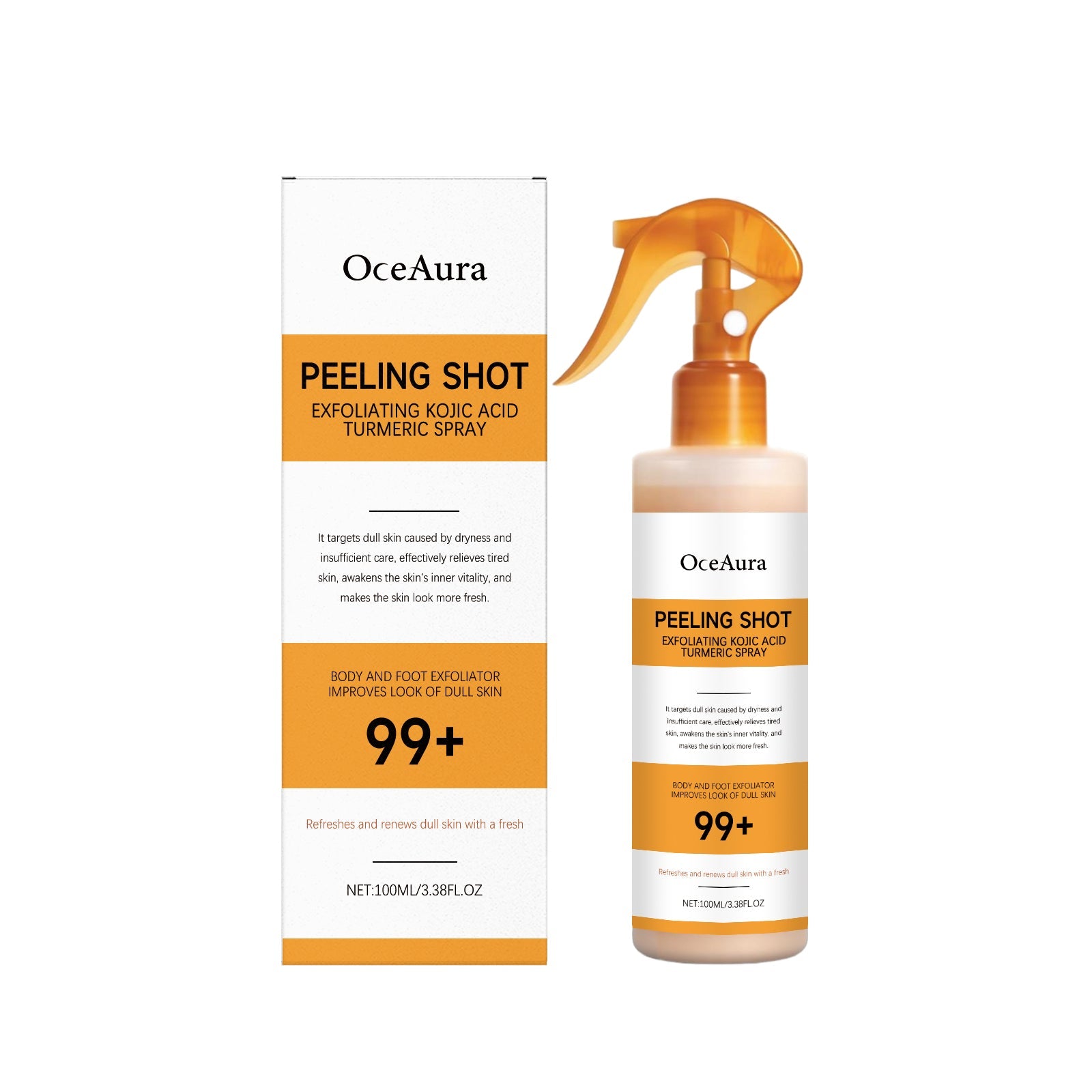 Brightening Body Cleansing Spray with Kojic Acid, Turmeric, Keratin, Moisturizing ,100ml