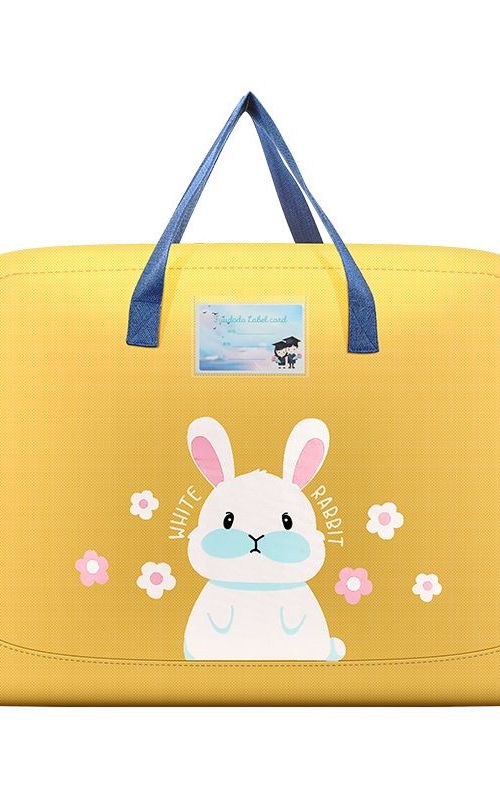 Kids Quilt Storage Bag Kindergarten Clothing Organizer Travel Cartoon Tote Bag