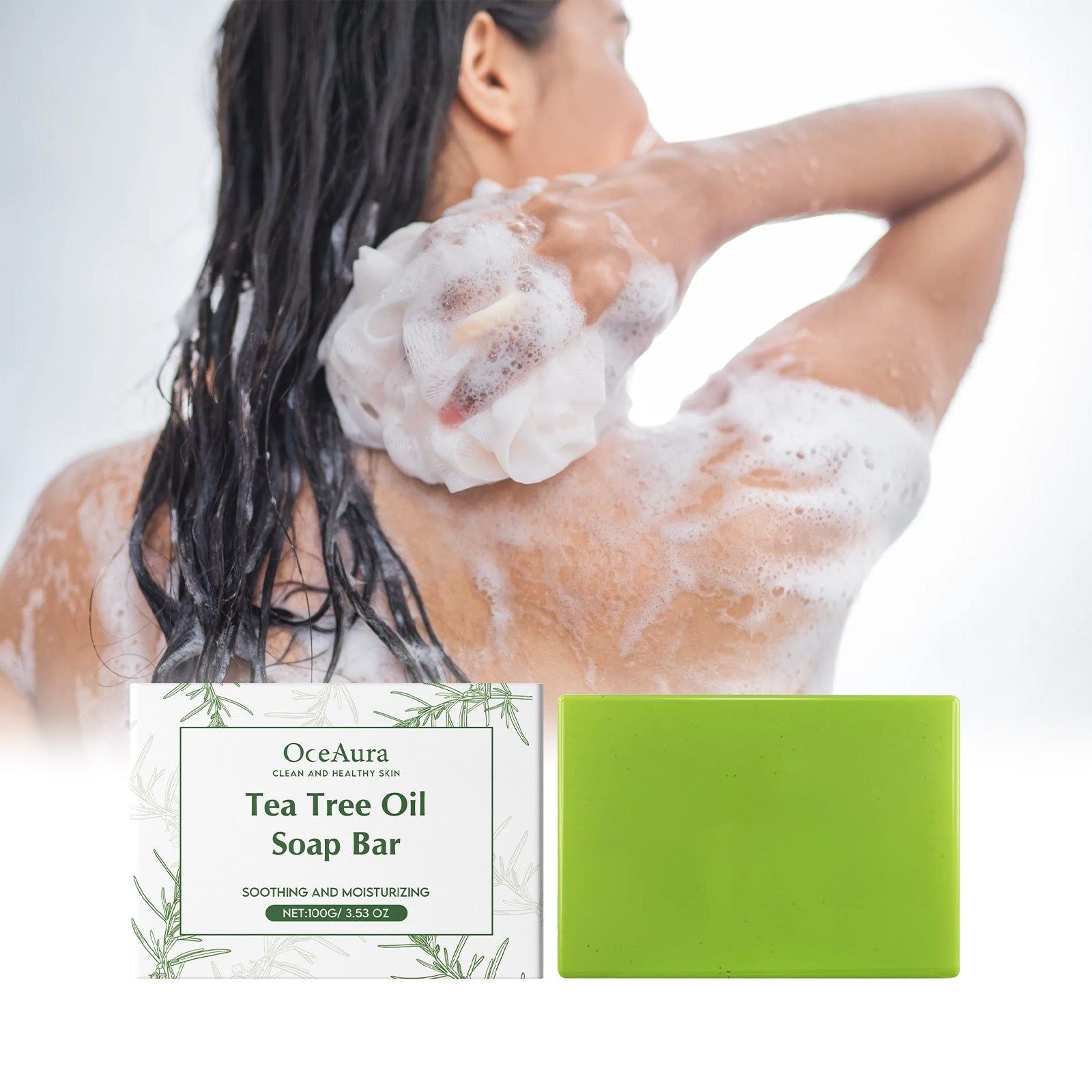 Body Cleansing Soap, Moisturizing, Gentle, Tea Tree Oil, Deep Pore Cleanser ,100g