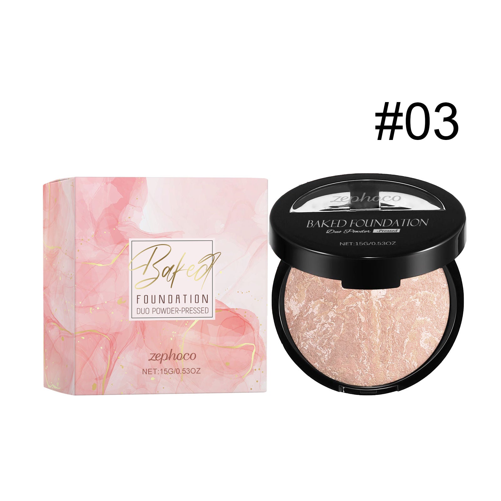 Concealer Powder Compact, Oil Control, Matte Finish, Portable Makeup, Flawless Look ,15g