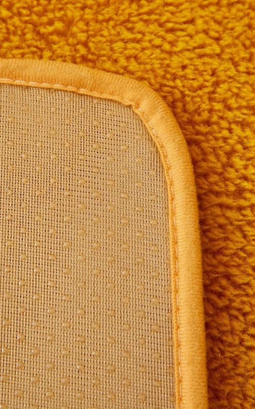 Plush Lambswool Armrest Protector Cover For Sofa Recliner Slip Yellow