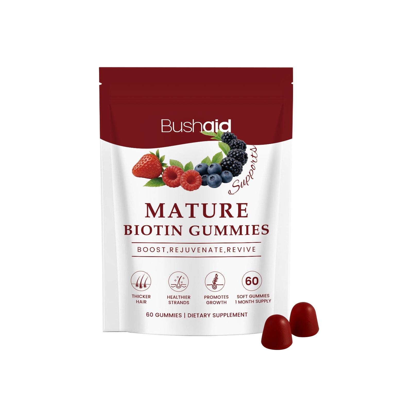 Boost Hair Care with Vitamin C E Gummies, Stronger Hair & Nails, Daily Beauty ,60 gummies