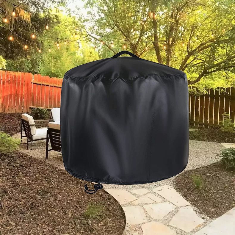 Round Fire Pit Cover Waterproof Dustproof Firepit Cover Patio Fireplace Cover
