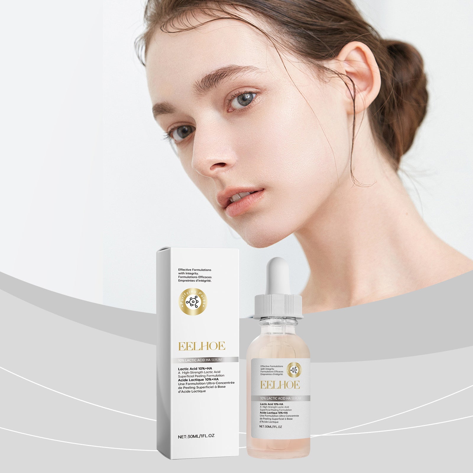 Hydrating Facial Treatment Essence with 10% Sodium Hyaluronate, Brightening, Moisturizing, Anti-Dullness ,30ml