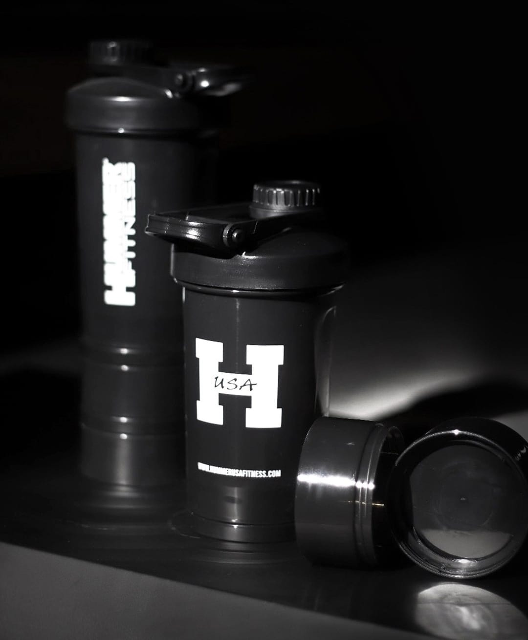 HMR USA Fitness Hailstorm Shaker Bottle HSB-01 Black
