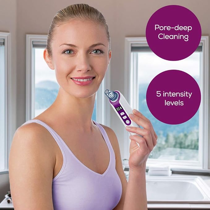 Beurer Power deep pore cleanser | FC41 | Pore Vacuum with 5 Intensity Levels and 3 Attachments for Deep Pore Cleaning Suitable For All Skin Types | Premium Facial cleansing tools