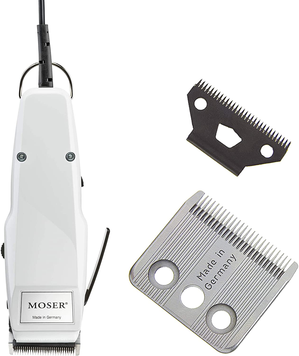 MOSER 1400-0368 HAIR CLIPPER 220-240V WHITE UK-PLUG