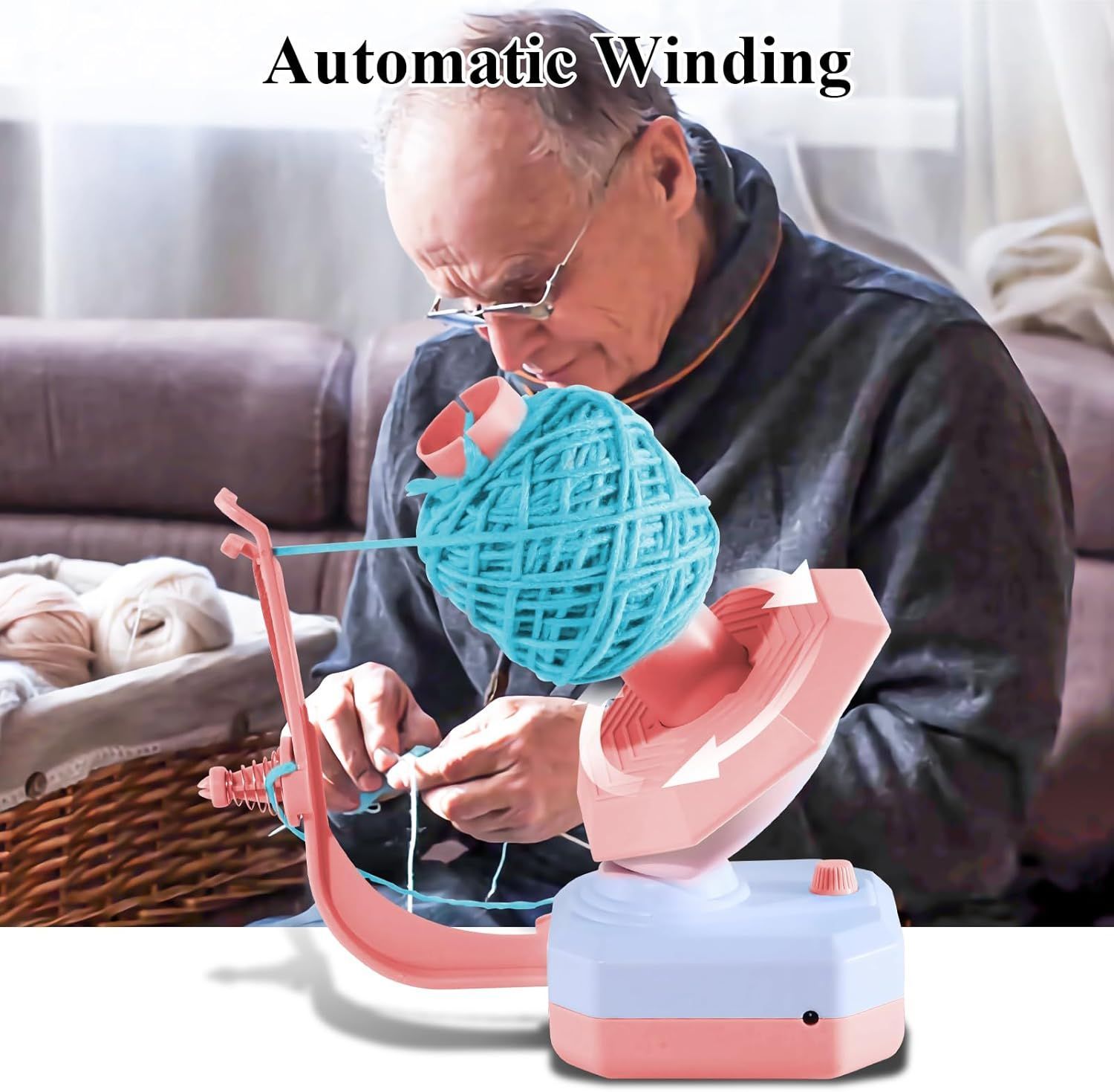Electric Yarn Winder for Crocheting Large Capacity Yarn Ball Winder for Knitting