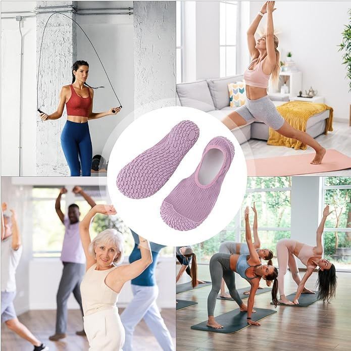Women Silent Yoga Shoes Non-Slip Lightweight Indoor Gym Shoes for Home Fitness
