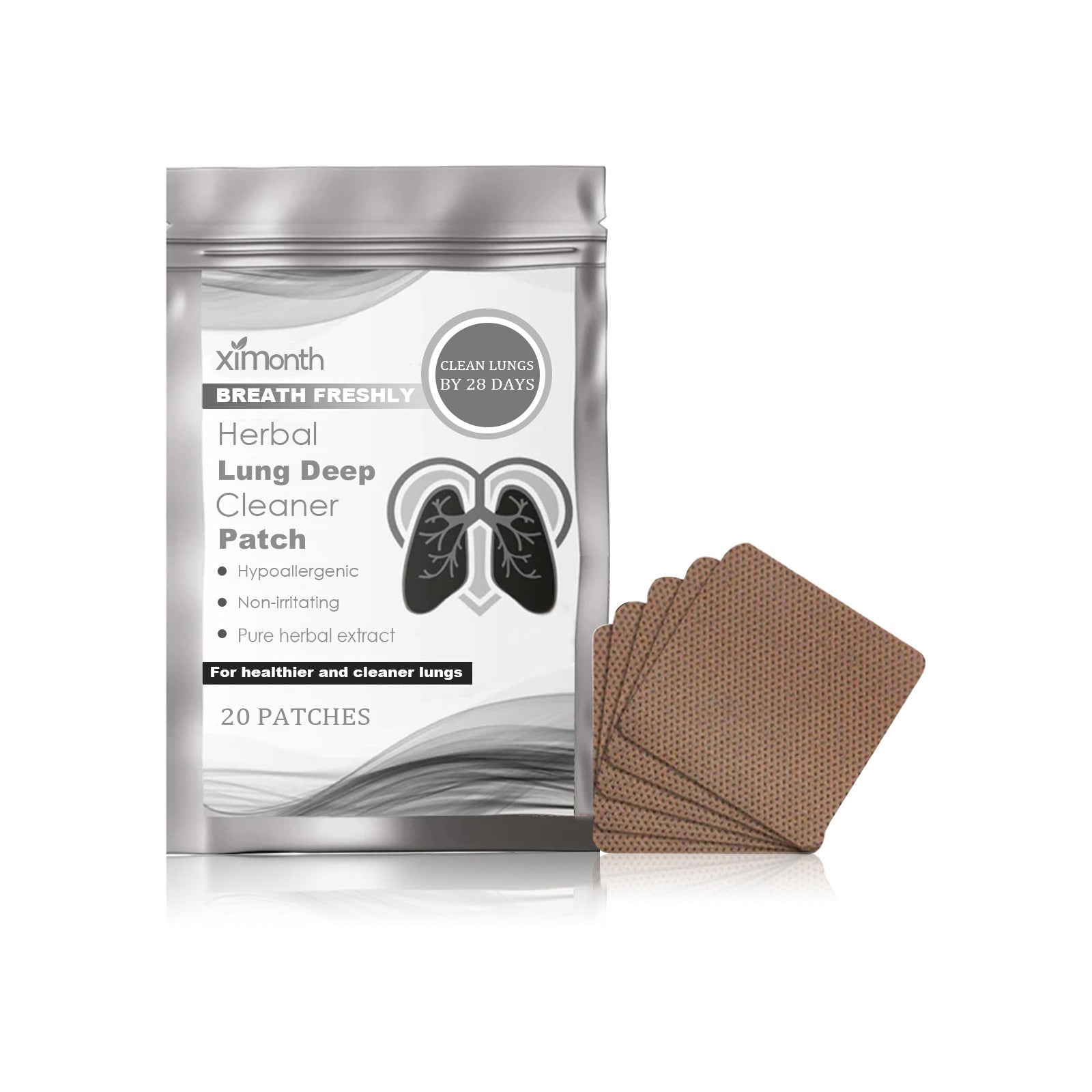 Herbal Lung Cleaner Patch, Relieve Fatigue, Boost Respiratory Health, Body Care ,20pcs