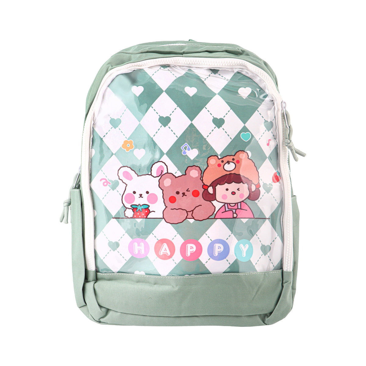 RSC Kids School Backpack, Happy Cartoon Character Design, Assorted Colors
