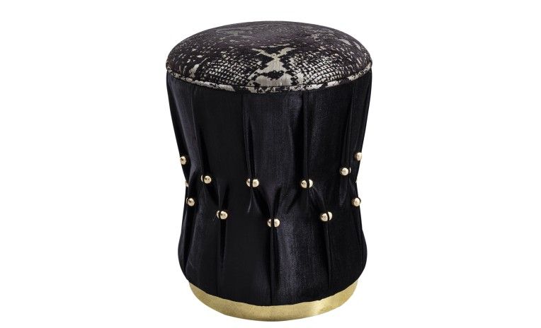 Majesty Black Pouf