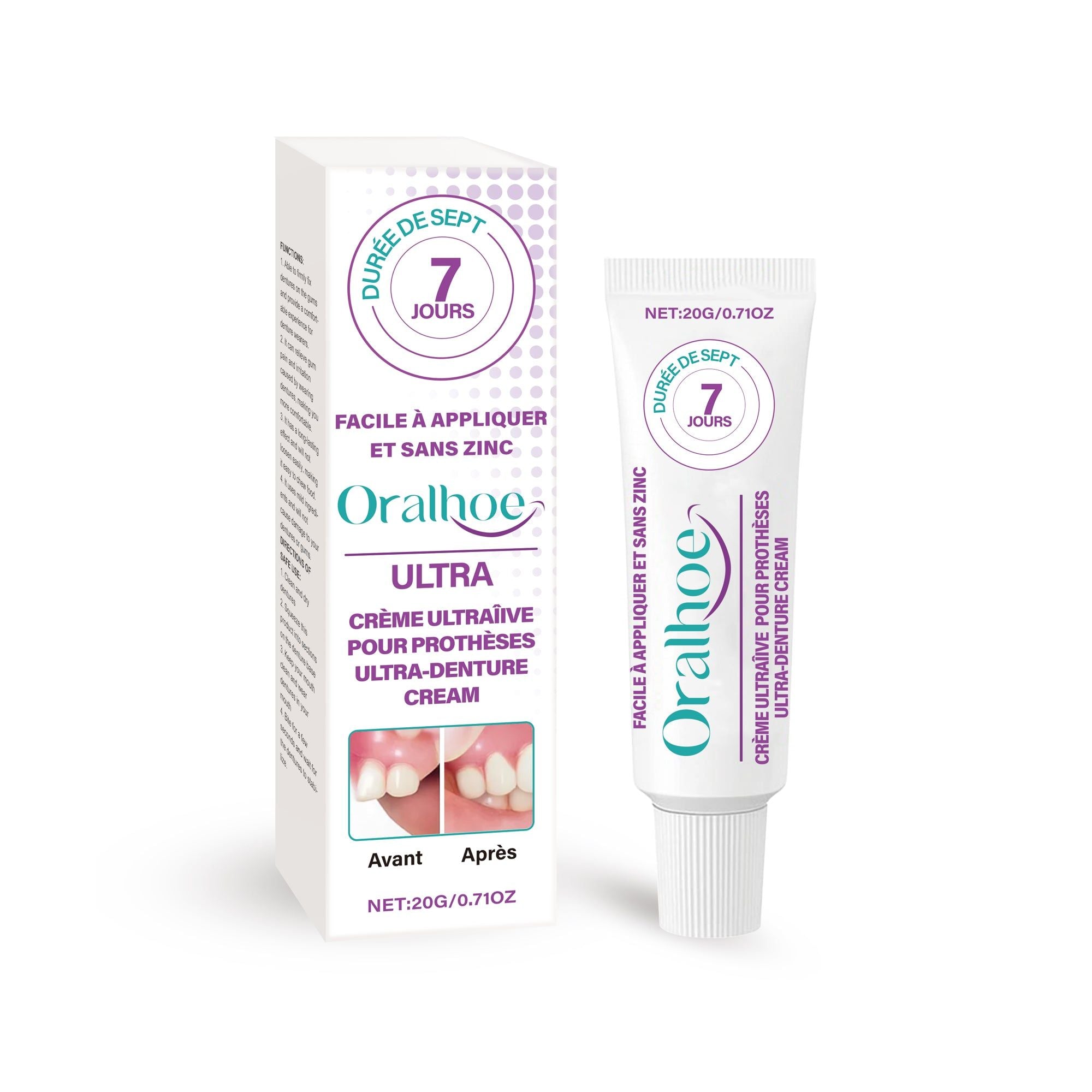 Ultimate Denture Fixation Adhesive, Long-Lasting, Comfortable, Smile Boost ,20g