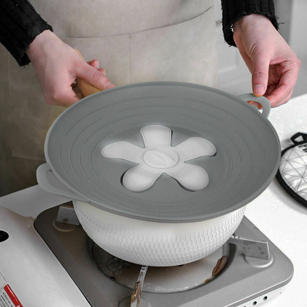 Silicone Spill Stopper Lid  Boil Over Safe Cover Multi Function Kitchen Tool For Steam Pot