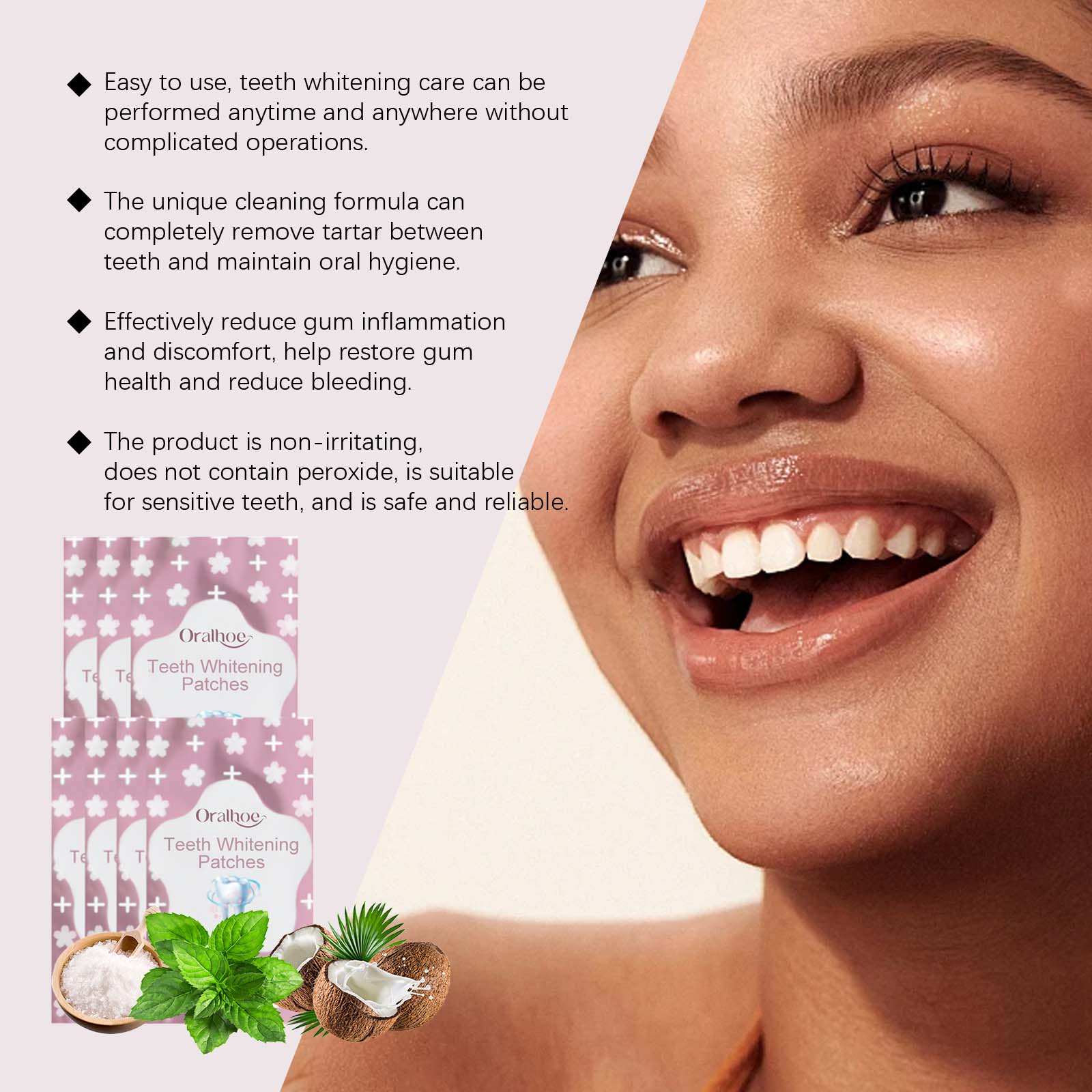 Brighten Teeth Instantly, Dental Care, Stain Remover, Fresh Breath, Easy to Use ,7pieces