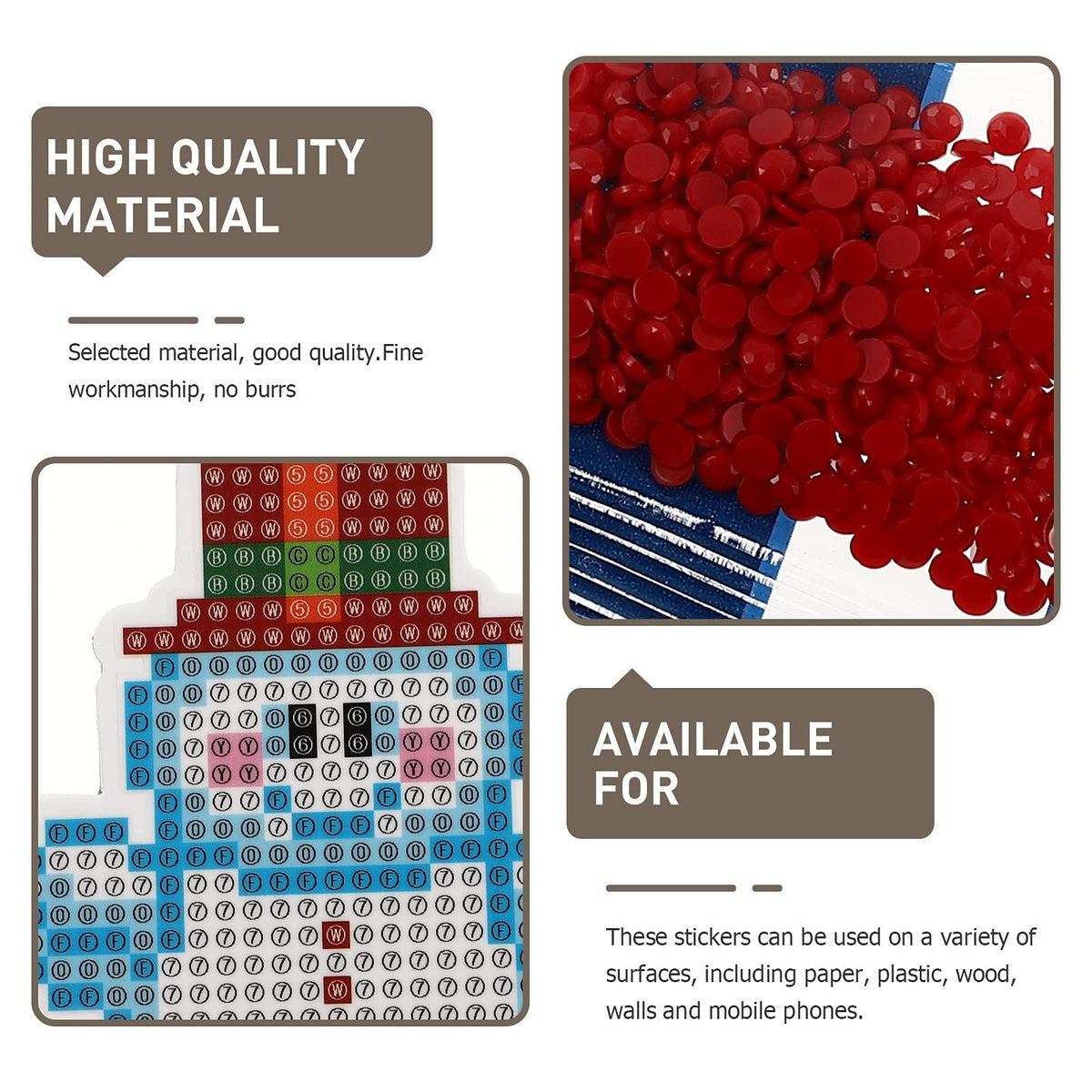 Christmas Diamond Stickers Kids DIY Diamond Painting Fridge Magnets Kits