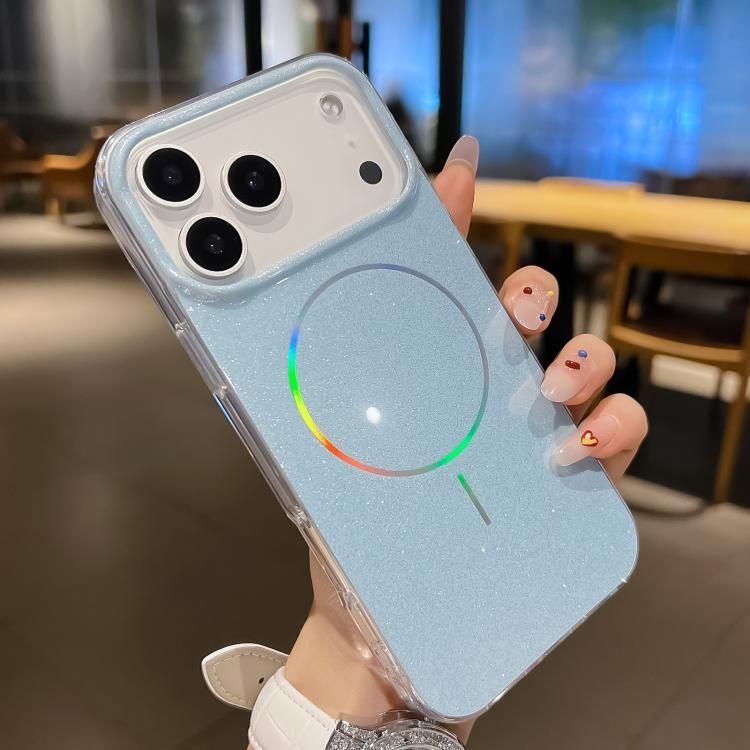For iPhone 18 Pro Max / iPhone 17 Pro Max Glitter Powder Plating MagSafe IMD Full Coverage Phone Case