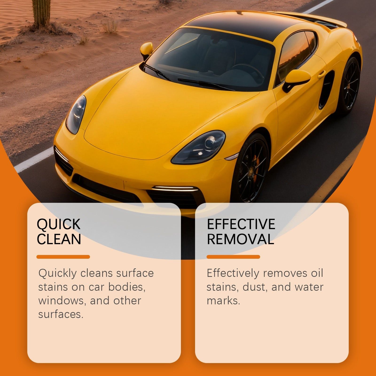 Car Cleaning Spray, Multi-Functional Oil & Dust Remover, Fast & Easy Surface Shine ,1set