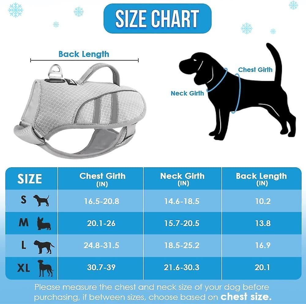 Dog Cooling Vest,lightweight Breathable Reflective Pet Jacket Instant Cooling Vest Harness For Large Medium Small Dogs