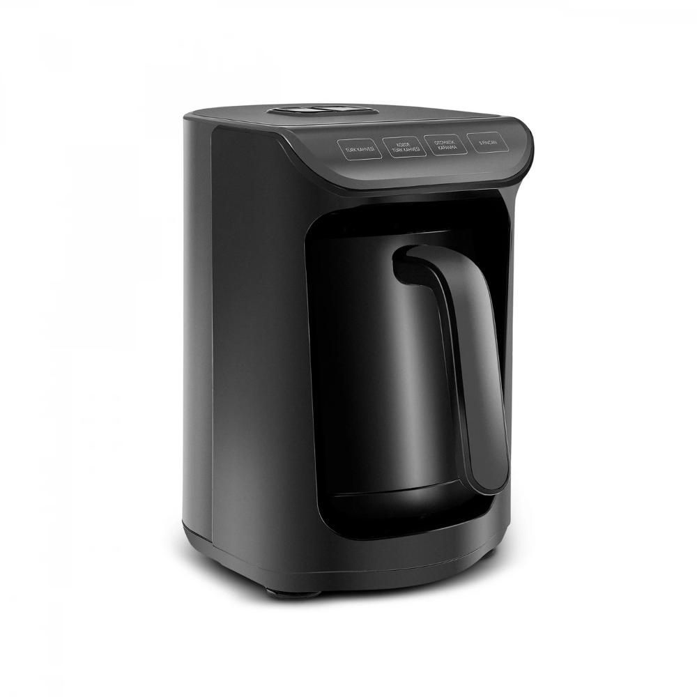Karaca Hatır Közde Turkish Coffee and Turkish Coffee Machine Shiny Black Wave with Plenty Of Foam with a Capacity of 5 Cups