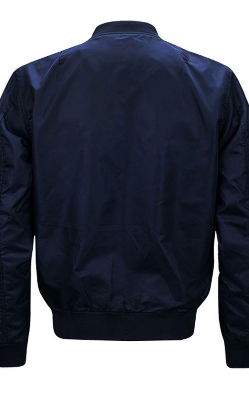 Men Bomber Jacket Stand Collar Zipper Flight Short Jacket Slim Tactical Windbreaker