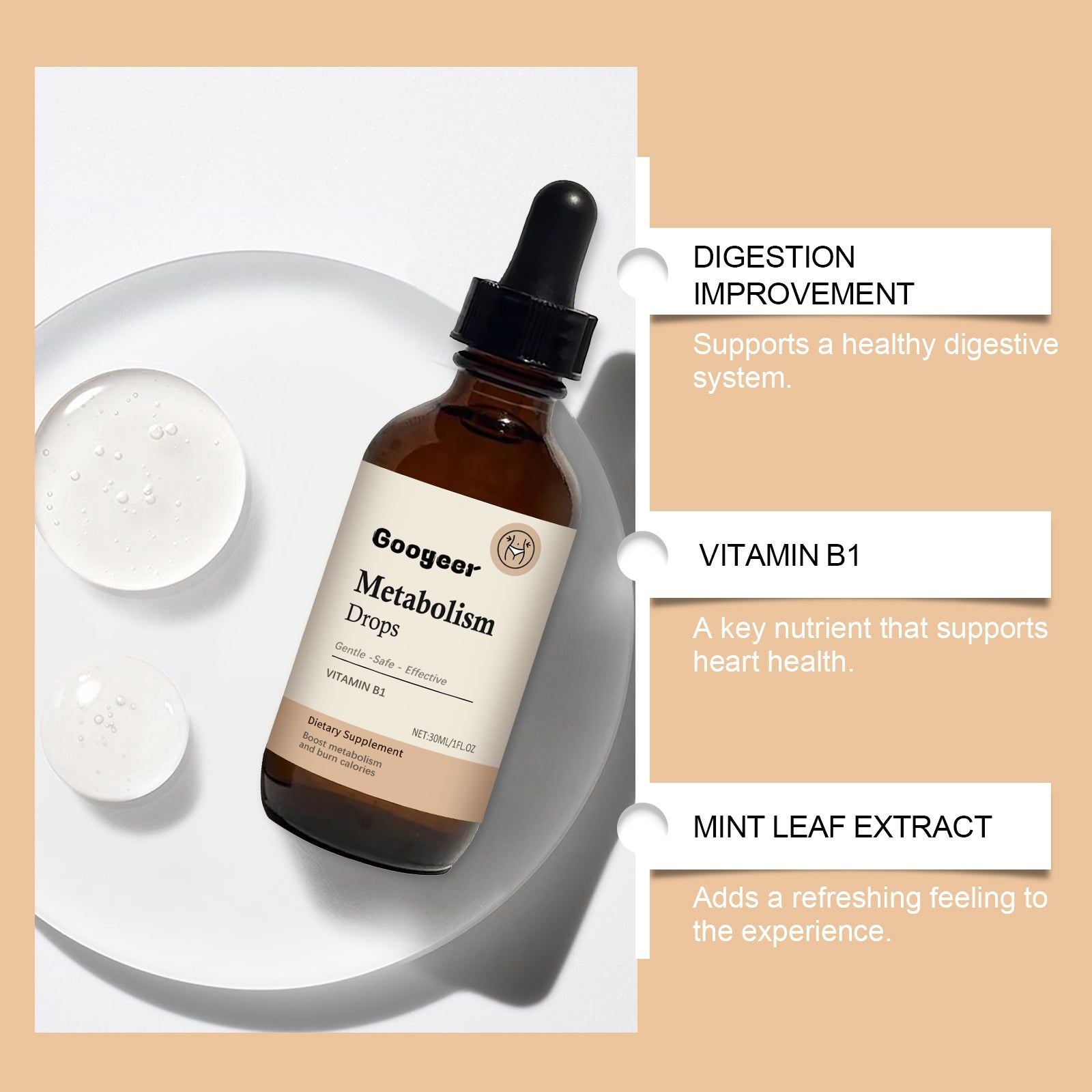 Boost Your Body Care with Metabolism Vitamin Drops, Energy & Stress Support ,30ml