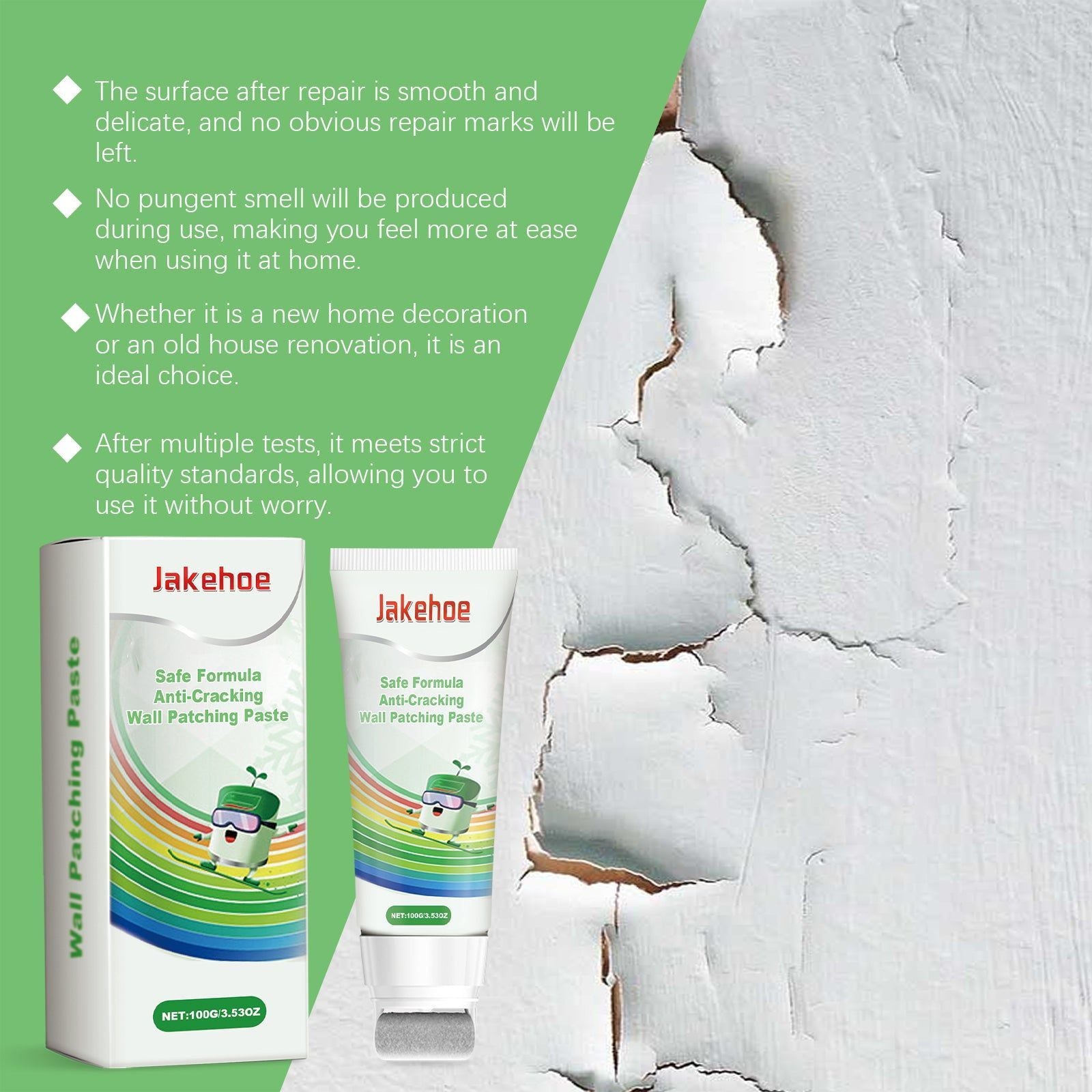 Mend the Wall Fast Repair Paint, Crack & Hole Fix, Durable Wall Patching Paste ,100g