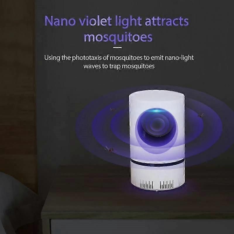 LED Mosquito Killer Lamp USB Rechargeable Outdoor Indoor Photocatalyst Bug Zapper with Air Circulation & Night Light