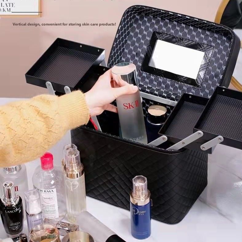 Large Makeup Train Case with Mirror