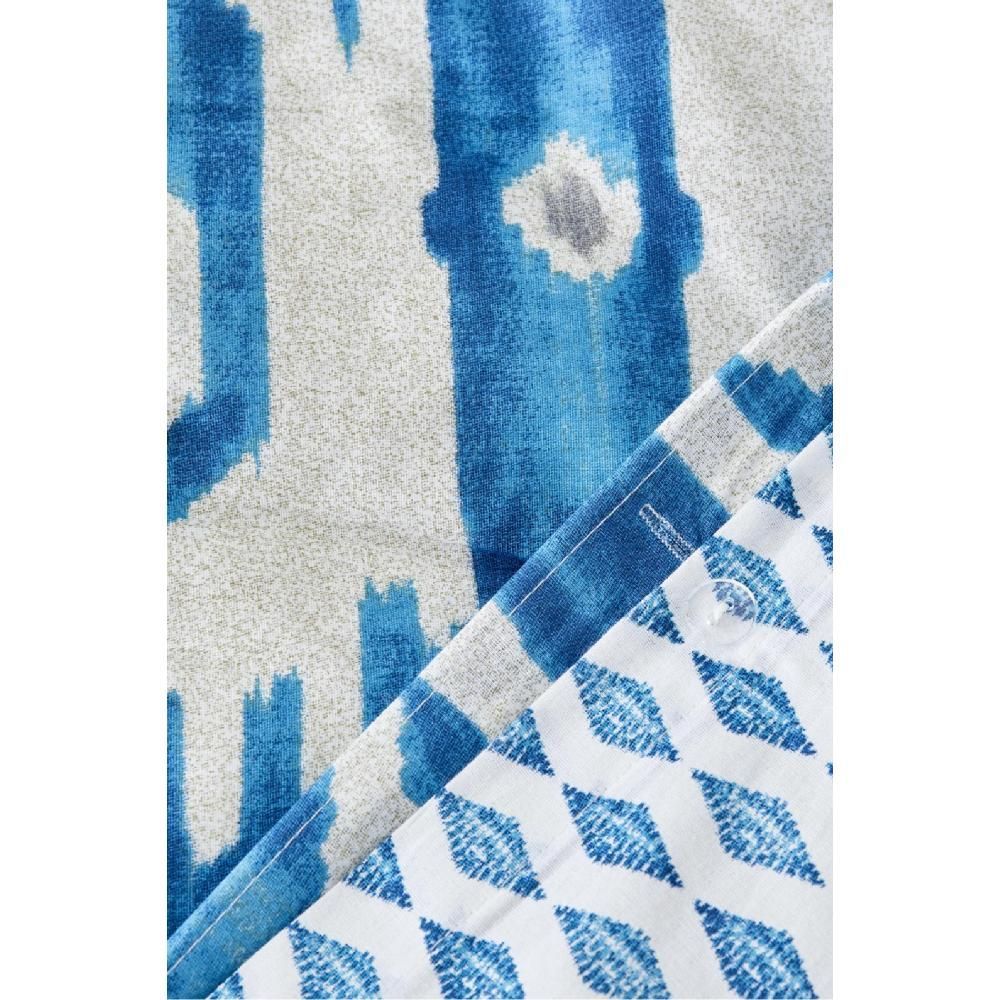 Karaca Home Neos Blue Cotton Double Duvet Cover Bedroom Bed Sheet Pillow Case