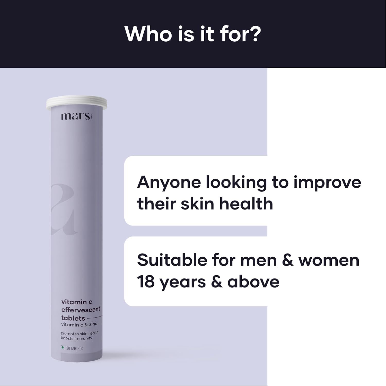 أقراص GHC Mars الفوارة بالفيتامين C، 20 قرصًا