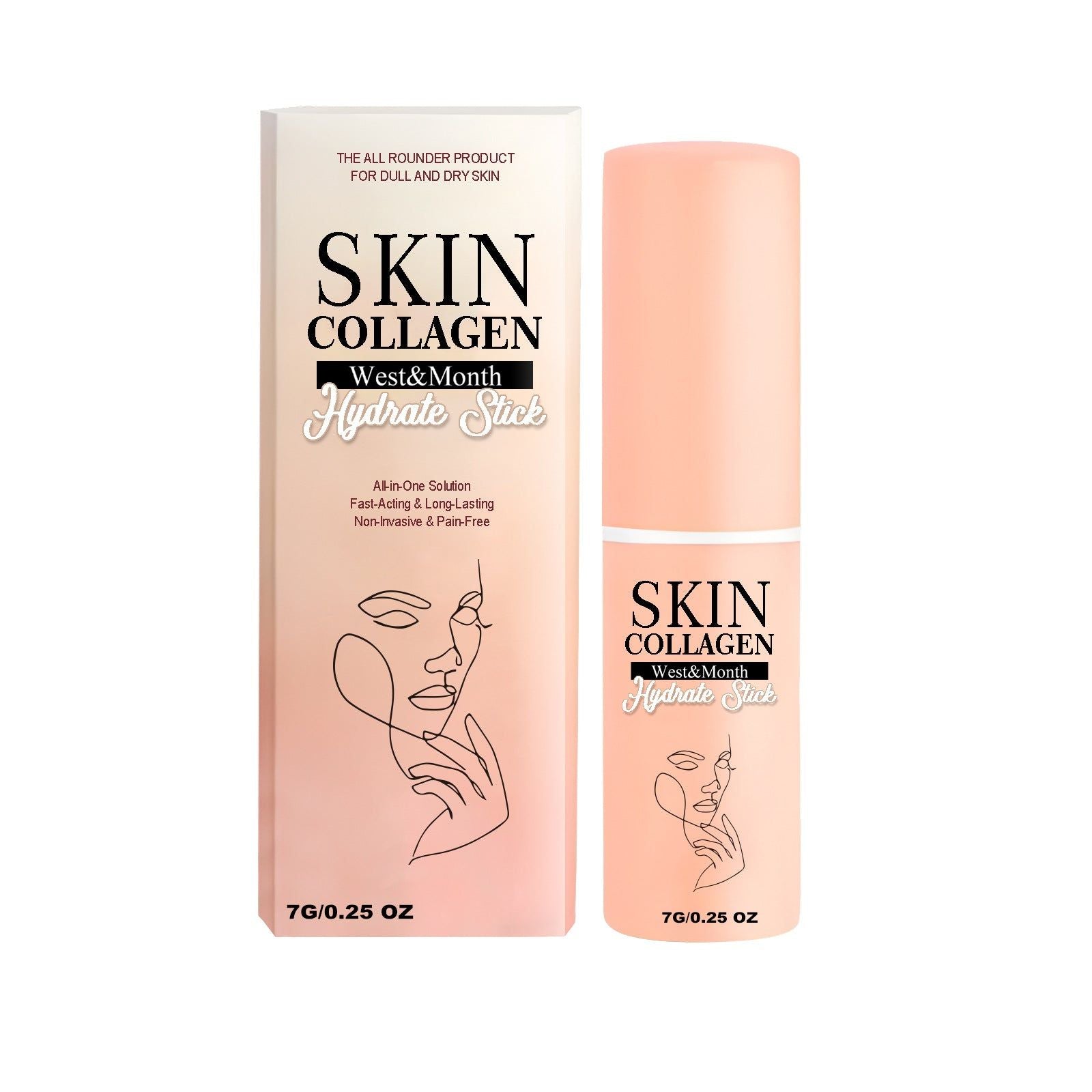 Collagen Stick for Firming Skin, Hydrate, Lighten Fine Lines, Long-Lasting Moisturizer ,7g