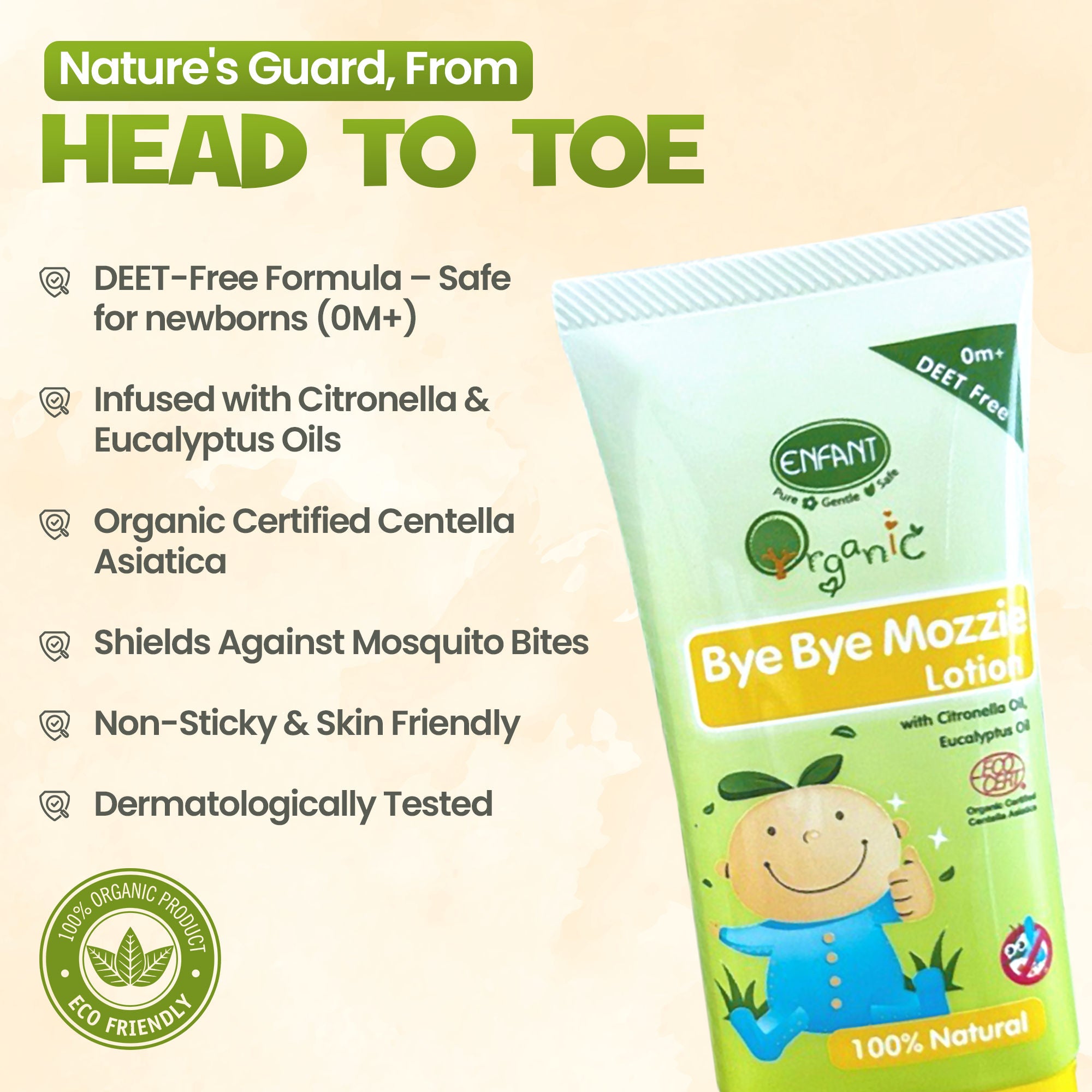 ENFANT Organic Bye Bye Insect Repellent Lotion