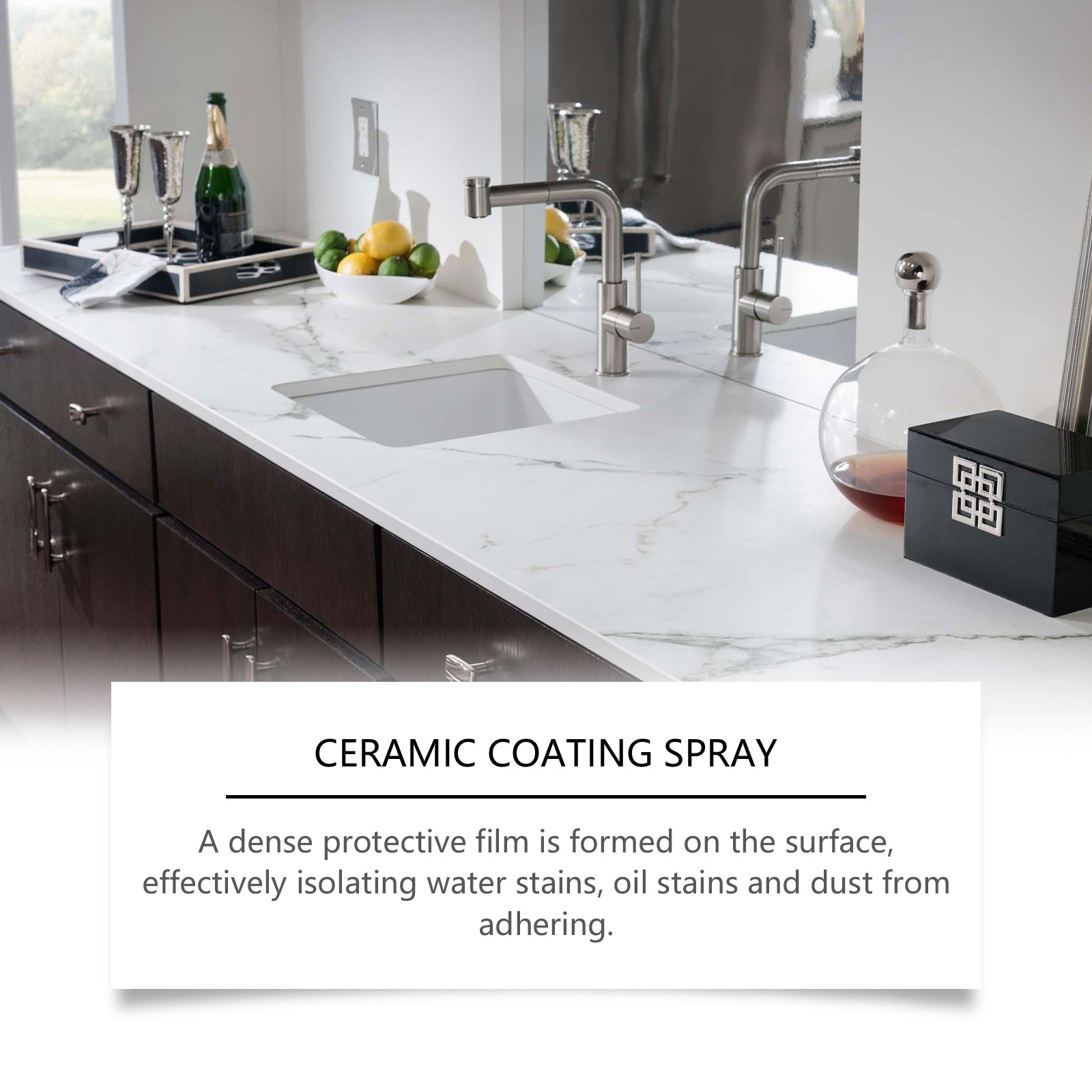 Ceramic Coating Spray for Cleaning and Polishing, Indoor Tile Brightening, Dirt Resistance ,1set