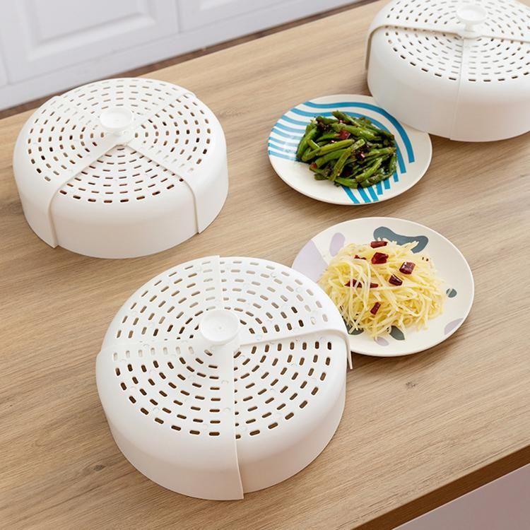 2 Pack Foldable Food Plate Cover Household Anti-fly Vegetable Cover Dish Cover Food Protector