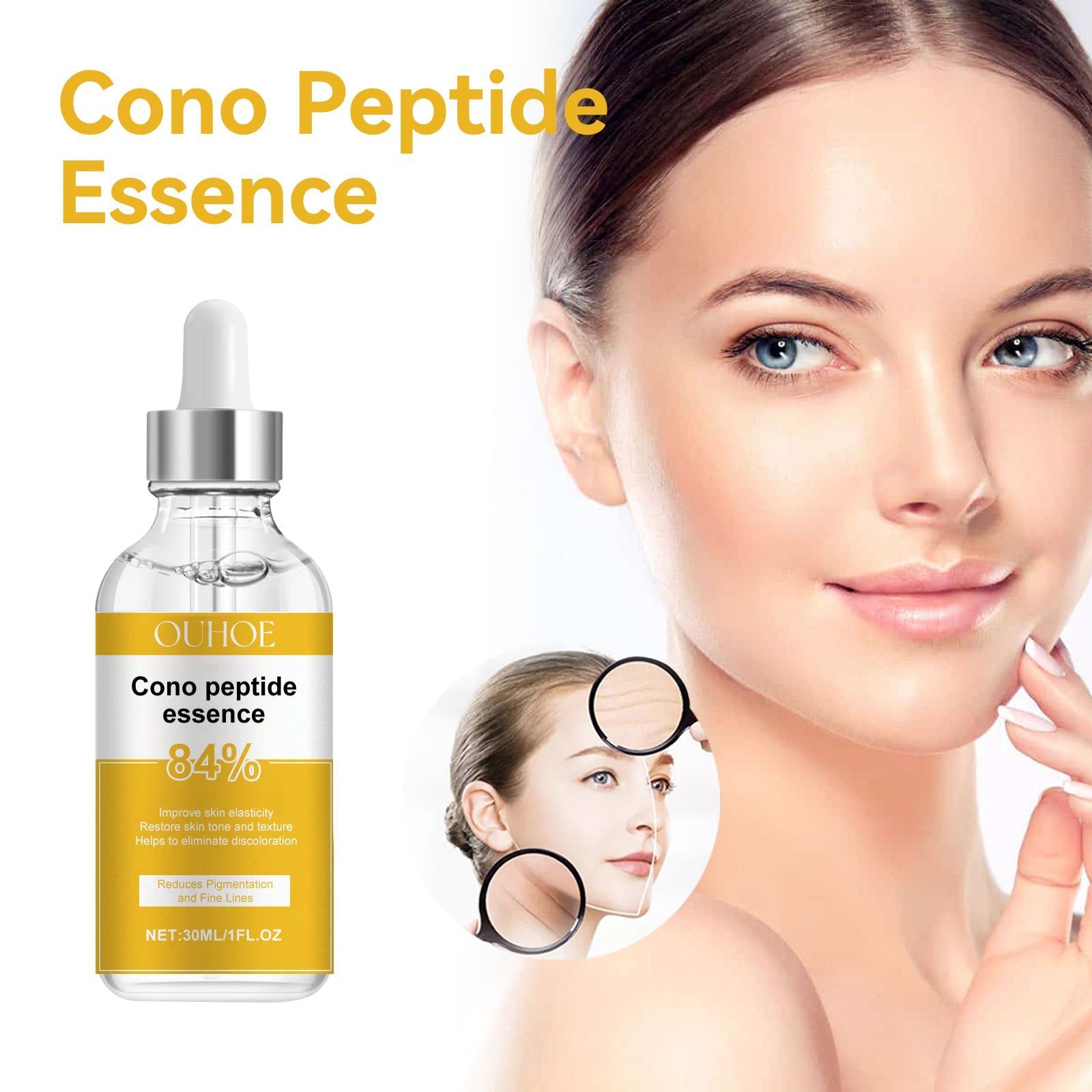 Cono Peptide Moisturizer, Anti-Aging Serum, Fine Lines & Wrinkles, Hydrating, Brightening, Youthful Skin ,30ml