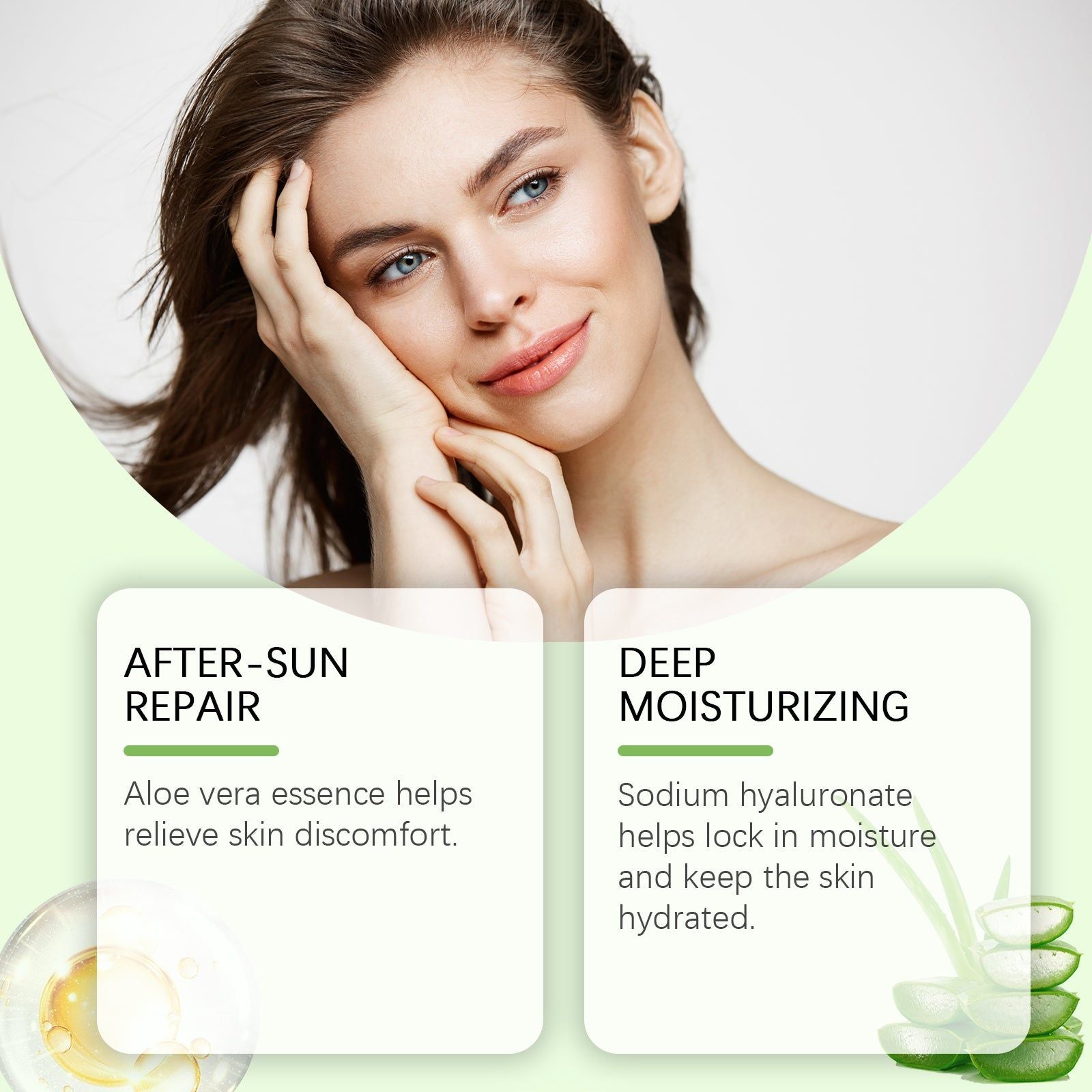 Aloe Soothing Gel, Deep Moisturizing, After Sun Care, Gentle Hydration ,100ml