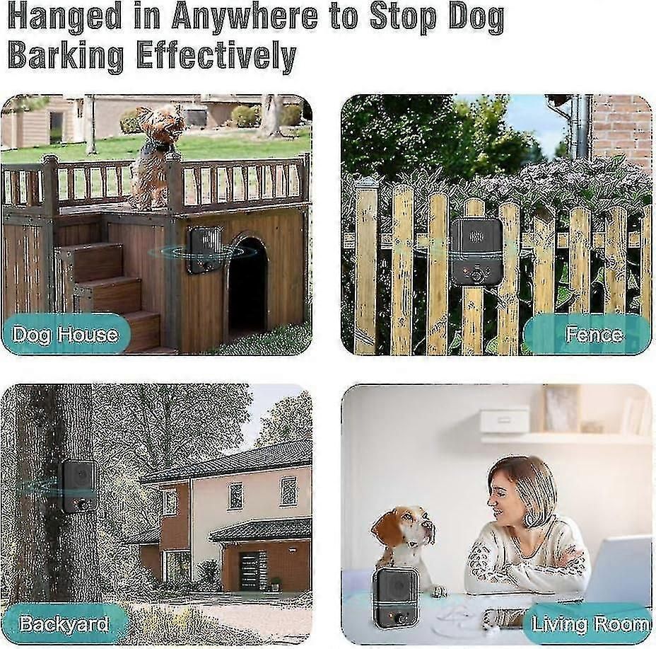 2024 Dog Anti Bark Device Adjustable Frequency 3 Ultrasonic Anti Bark Device Dog Training Anti Bark zxin